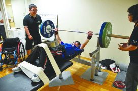 男子49kg級 松本崇選手によるデモンストレーション